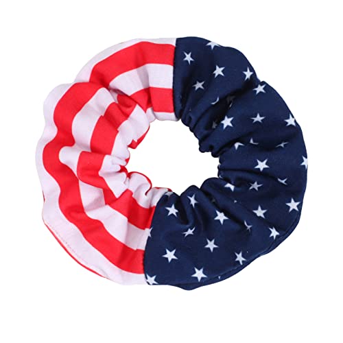 4Pcs American Flag Hair Scrunchies - Patriotic 4th of July Ties