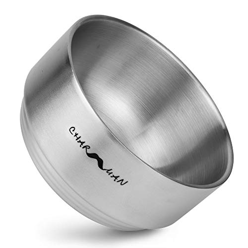 Stainless Steel Shaving Bowl with Lid - Heat Retention & Durable Design