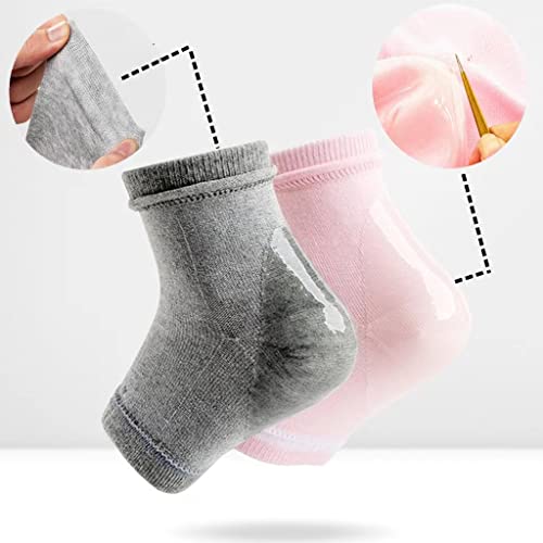 YSAFAI 8 Pairs Toeless Moisturizing Socks for Cracked Heels