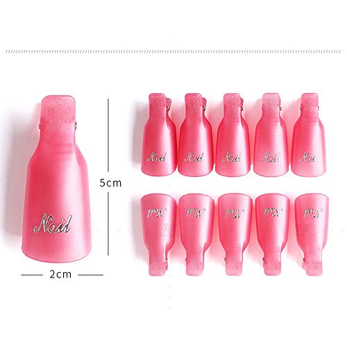 IRCHLYN Nail Polish Remover Clips - 100 Pcs in 10 Colors