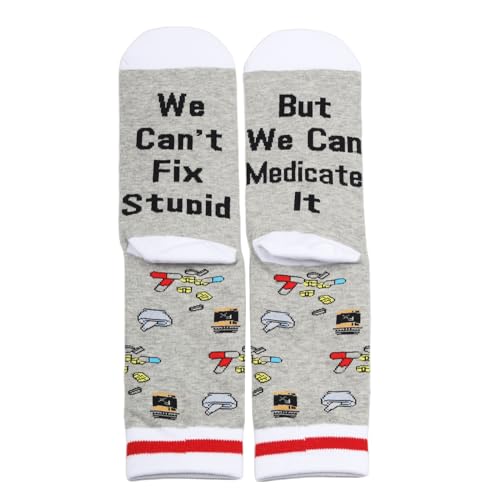 PXTIDY Pharmacist Socks 2 Pairs - We Can Medicate It Gift