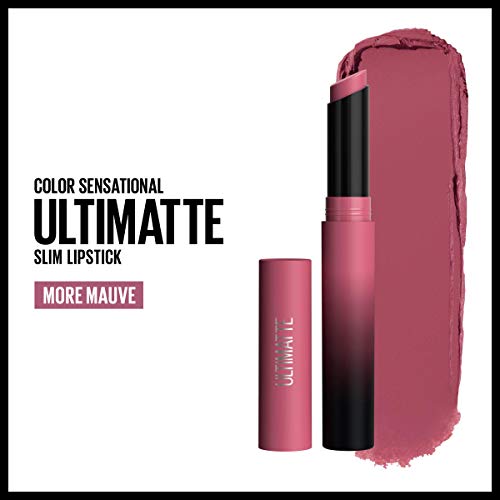 MAYBELLINE Color Sensational Ultimatte Matte Lipstick - More Mauve, 0.06 Oz