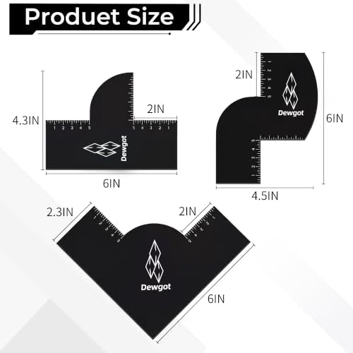 Dewgot Barber Hairline Shaping Tool - Reusable Edge Line Up Card (3PCS)