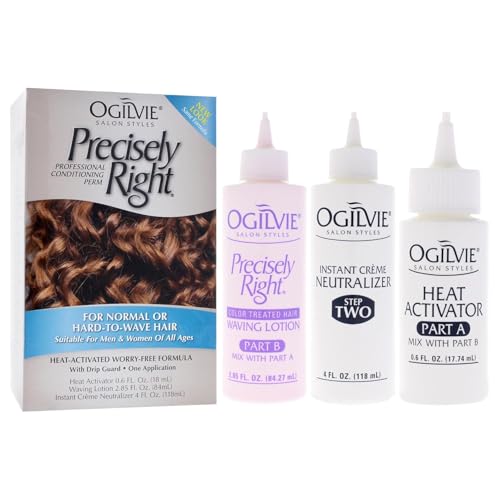 Ogilvie Salon Styles Professional Conditioning Perm Kit - Heat Activated for All Hair Types