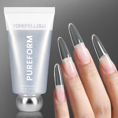 YOKEFELLOW Clear Poly Nail Gel 50g PF01-Crystal Clear Ultra Transparent Extension Gel