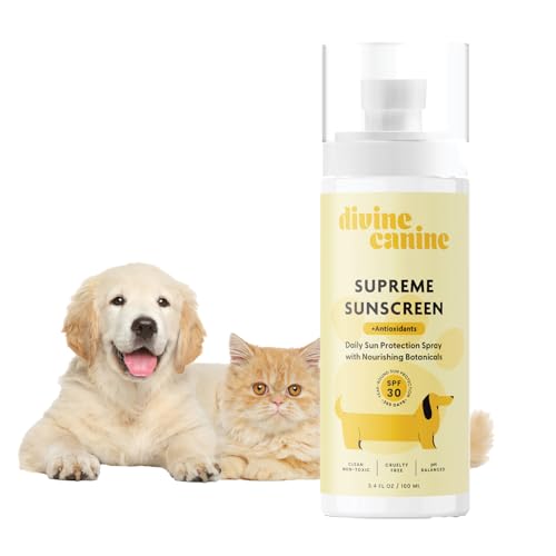 Divine Canine Dog Sunscreen Spray SPF 30 Water-Resistant 3.4 Oz