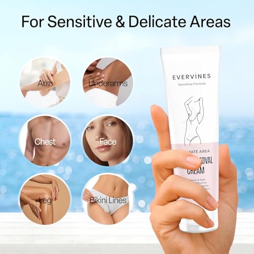 Hair Removal Cream for Women: Fast & Painless Depilatory for Bikini Pubic Legs Arms Underarms - Sensitive Skin Safe - Travel & Home Use with Scraper ? 4.2oz (1 pack)