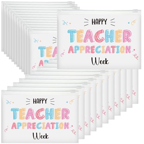 Happy Teacher Week EVA Cosmetic Bag Bulk 100 Pcs - Waterproof Makeup & Toiletry Organizer