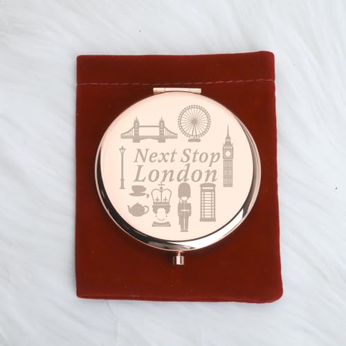 WUSUANED London Travel Makeup Mirror - Durable Stainless Steel Gift