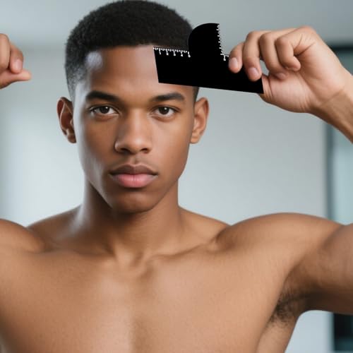 2 Pcs Barber Enhancement Cards - T-Shaped Hairline Shaping Tool