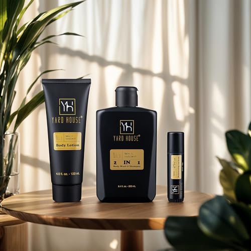 Men's Grooming Gift Set with Body Wash, Lotion & Lip Balm in Tire-Shape Travel Case