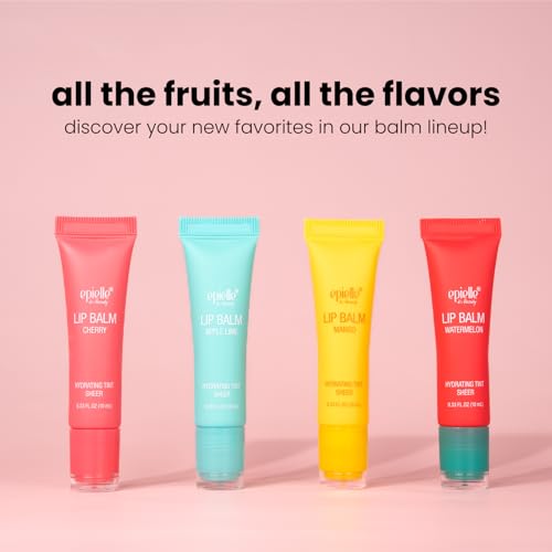 Epielle Lip Balm Duo Apple Lime & Cherry - Hydrating Sheer Tints with Shea & Fruit Extracts, K-Beauty