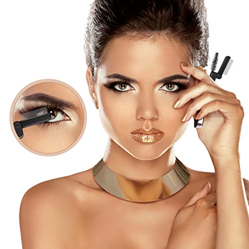 Boao 4-Piece Folding Eyelash Comb and Eyebrow Brush Set