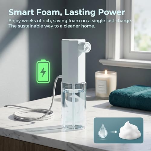 Rechargeable Touchless Foam Soap Dispenser for Kitchen & Bathroom