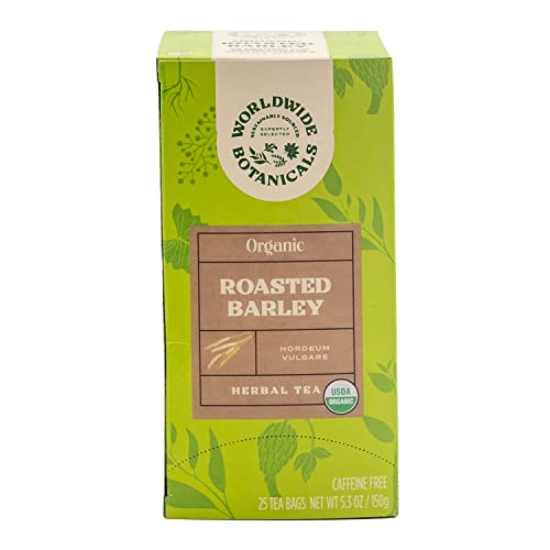 Organic Roasted Barley Tea - Caffeine-Free Mugicha, 25 Bags