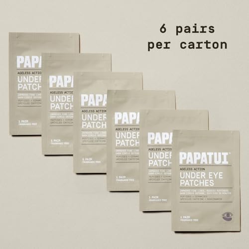 PAPATUI Men's Under Eye Patches - Reduce Puffiness & Dark Circles, 6 Ct