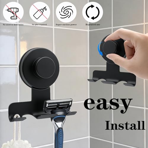 Heavy-Duty Suction Cup Hooks for Bathroom - Dual Hook Design