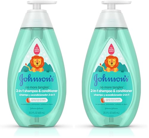 Johnson's Baby No More Tangles 2-in-1 Shampoo & Conditioner 20.3 fl. oz - Tear-Free & Hypoallergenic for Kids