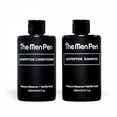 Men Peptide Hair Growth Shampoo & Conditioner Set – Strengthen & Thicken, Biotin & Keratin, 250ml
