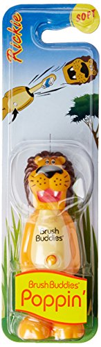 Brush Buddies Rickie (Lion) Kids Toothbrush - Soft Bristles, Flexible Head, 1 Pack