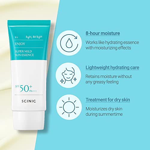 SCINIC Enjoy Super Mild Sun Essence Set SPF50+ | Hydrating, Lightweight, Non-Sticky, 50ml