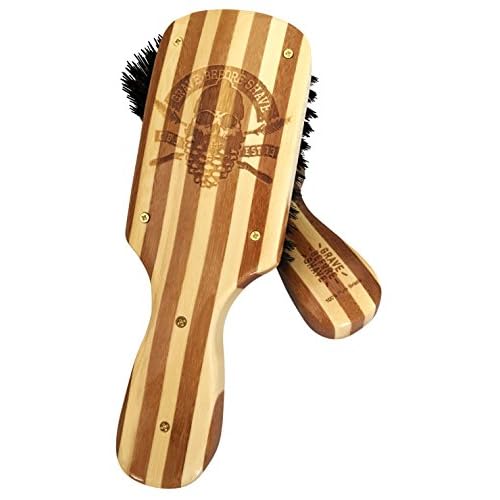 Grave Before Shave Beard Brush for Men with 100% Wild Boar Bristles and Bamboo Wood Handle