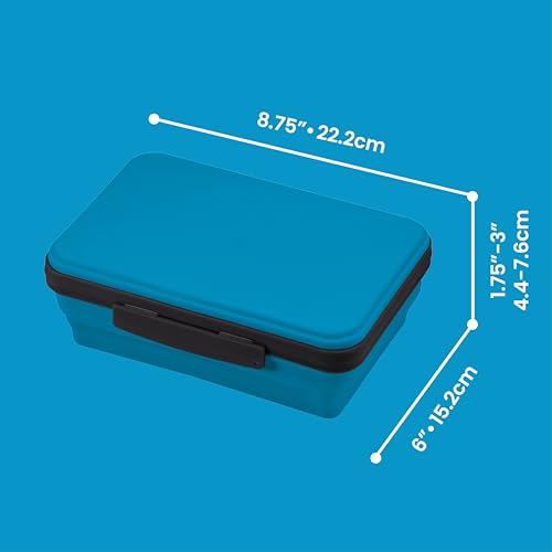 It's Academic Flexi Storage Pencil Box - Expandable Blue Organizer