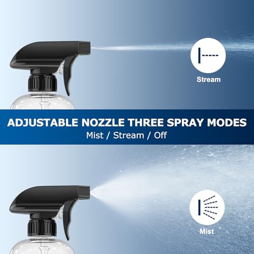 Veco 500mL (17oz) Graduated Spray Bottles, 4-Pack ? 360¡Æ Any-Angle Spraying for Easy Dilution, Leak-Resistant spray bottles for Cleaning, Plants, Hair & Pet Use + Foldable Funnel