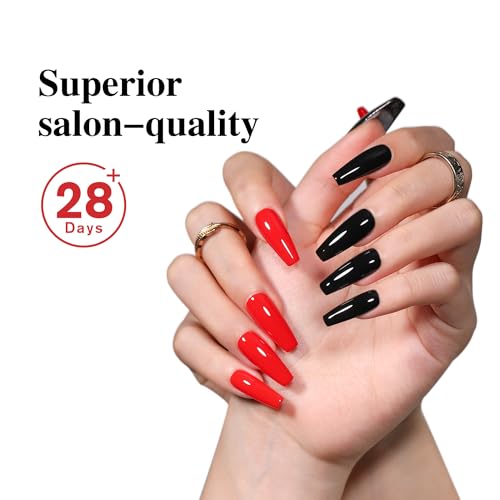 SHOYUM 15ml Gel Base and No Wipe Top Coat Set - Long Lasting Nail Manicure