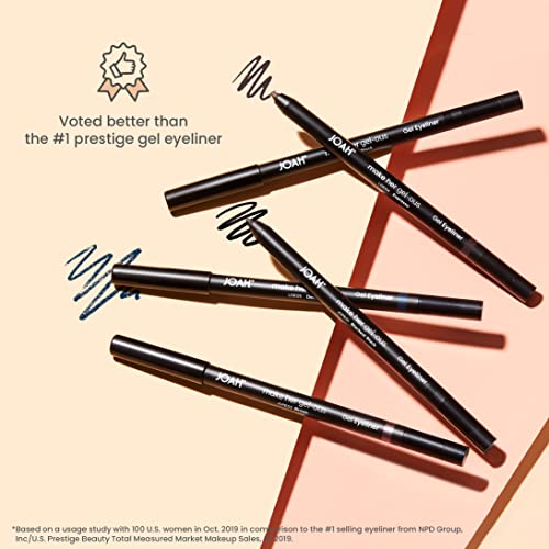 JOAH Gel Eyeliner Espresso - Waterproof, Self-Sharpening Pencil (Pack of 2)