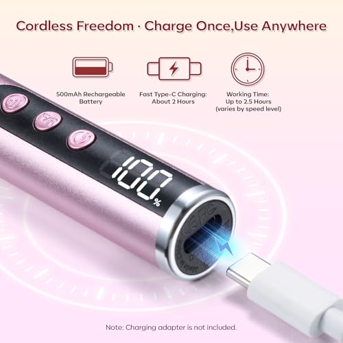 Makartt Cordless Nail Drill for Beginners - 25,000 RPM E-File Kit