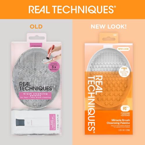 Real Techniques Miracle Brush Cleansing Palette with Gel - Deep Clean Makeup Brushes