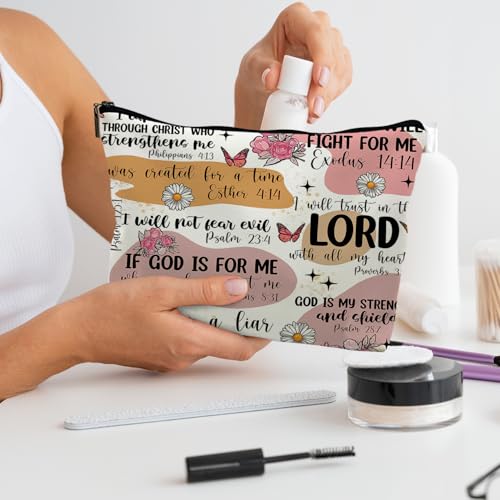 Bible Verse Scripture Makeup Bag - Christian Gift for Women