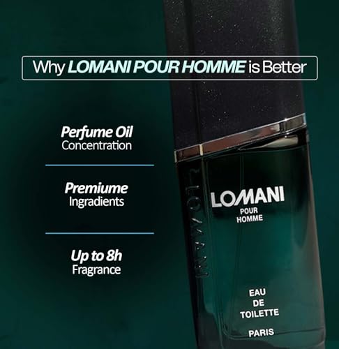 Lomani Eau De Toilette Spray for Men, 3.3 Fl Oz - Spicy Amber Fragrance