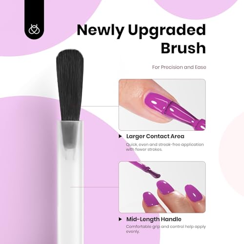 Beetles Neon Gel Polish Set, 6 Colors 15ML HEMA-Free Soak Off UV LED