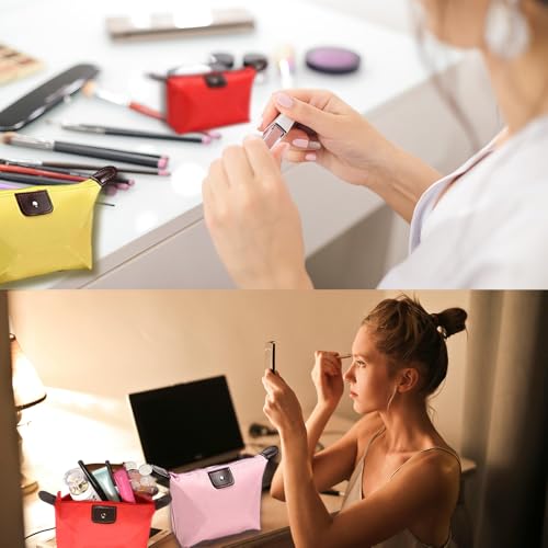 Set of 6 Waterproof Nylon Cosmetic Pouches for Travel