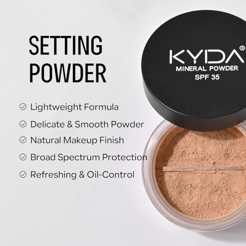 FREEORR Mineral Powder Foundation SPF 35 Medium Beige #03 – Loose Foundation with Buildable Coverage