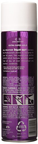 Aqua Net Extra Super Hold Unscented Hair Spray - 11 oz (Pack of 3)