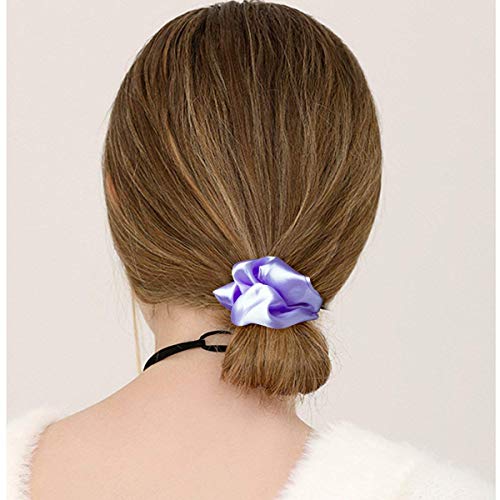 CUBACO 12-Piece Satin Hair Scrunchies - Soft Elastic Hair Ties