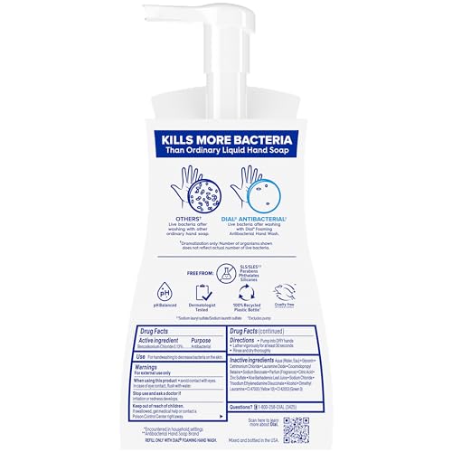 Dial Antibacterial Foaming Hand Wash - Spring Water, 7.5 fl oz (Pack of 2)
