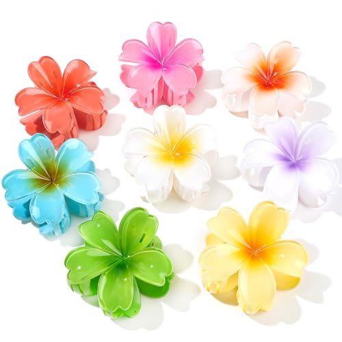 Ivyu MIX Floral Claw Hair Clips - Large Hawaiian Hibiscus Summer Accessories