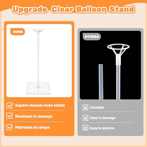 JOYYPOP Adjustable Balloon Stands - 4 Set for Table Centerpieces