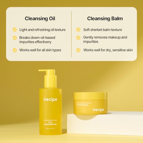 IRECIPE Ceramide Yuja Cleansing Oil – Deep Pore Makeup Remover (200ml)