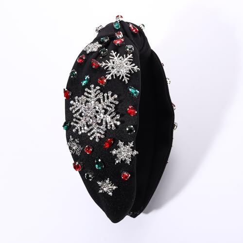 GLBCC Snowflake Headband B - Women's Christmas Pearl Rhinestone Holiday Hair Accessory