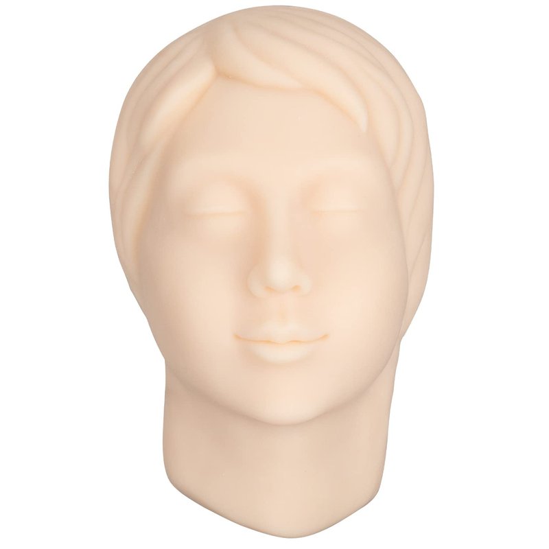 Silicone Mannequin Head for Injection Training - Full Soft Silicone with Bones | Realistic Human Face Model for Makeup & Suture Practice