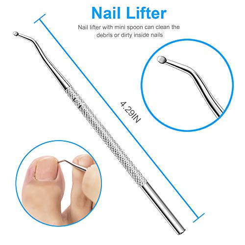 Premium Stainless Steel Toe Nail Clippers Set for Thick and Ingrown Nails - 4Pcs Manicure Pedicure Tools