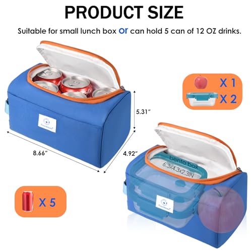 Genteen Insulated Small Cooler Bag with Ice Pack - 3L Leakproof Tote for School, Work, and Travel