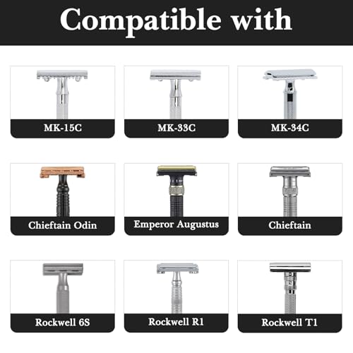 Linkidea Stainless Steel Razor Stand, Universal Safety Razor Holder for Bathroom