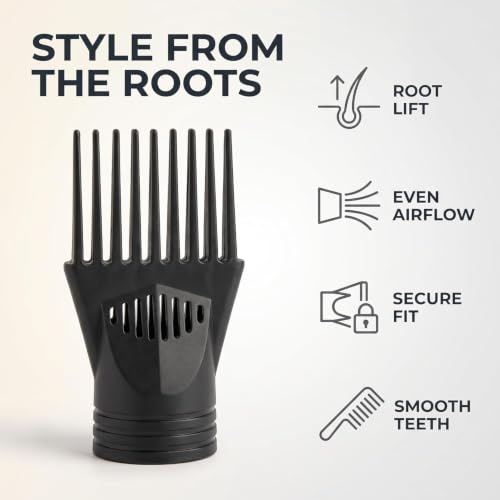 Universal Hair Dryer Comb Attachment for Straightening & Detangling