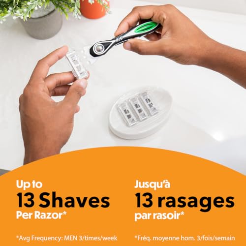 BIC Flex 5 Sensitive Men's Refillable Razor Kit - 1 Handle & 7 Cartridges